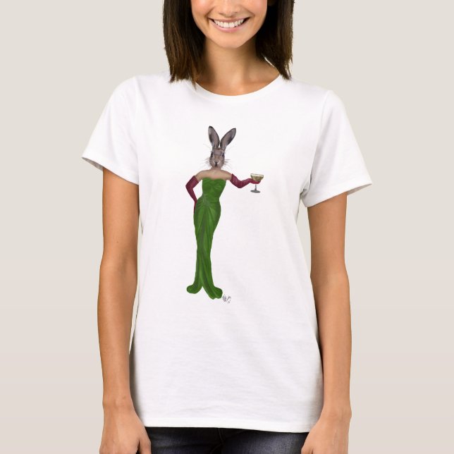 Kaninens Grönt-adress T-shirt (Framsida)