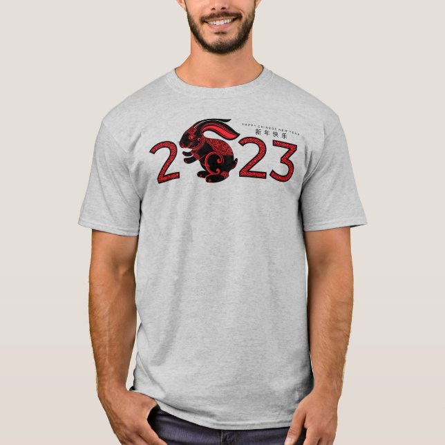 Kaninens kinesiska år 2023 t shirt (Framsida)