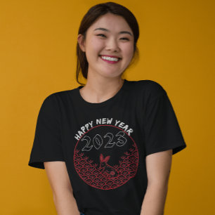 Kaninens nya kinesiska månår 2023 i lycklig t shirt
