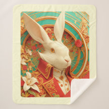 Kaninens Royal Dress Code Sherpa Blanket