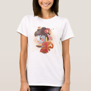 Kaninens vattenfärgsår, geisha t shirt