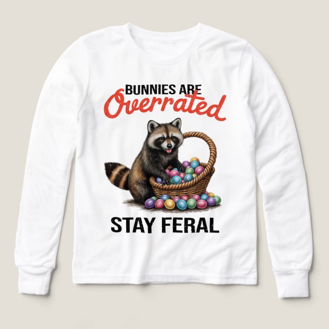 Kaniner är överskattade Stanna Vild Söt Djur Meme T Shirt (Design framsida)