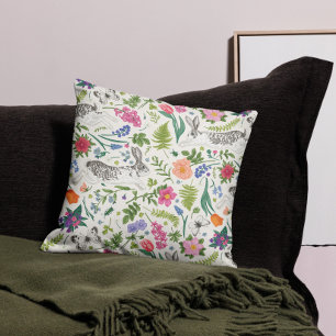 Kaniner, Butterflies och Flowers Kudde