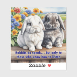 Kaniner Do Speak Lop Earny Bunny Klistermärken