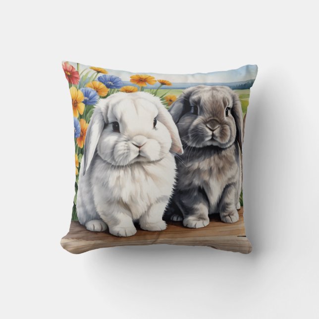 Kaniner Do Speak Lop Earny Bunny Kudde (Framsida)