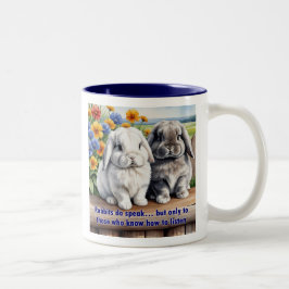 Kaniner Do Speak Lop Earny Bunny Två-Tonad Mugg