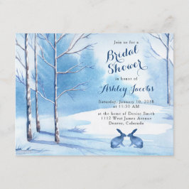 Kaniner från Winter Inbjudningskort för möhippan T