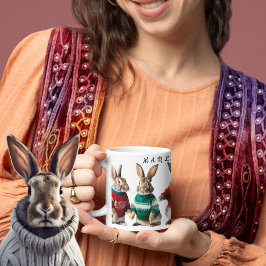 Kaniner i Jumper söt kanin som knullar älskare Kaffemugg