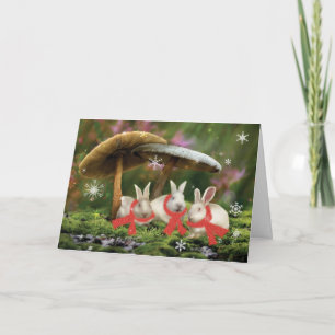 Kaniner i Wonderland Helgdag Card Helgkort