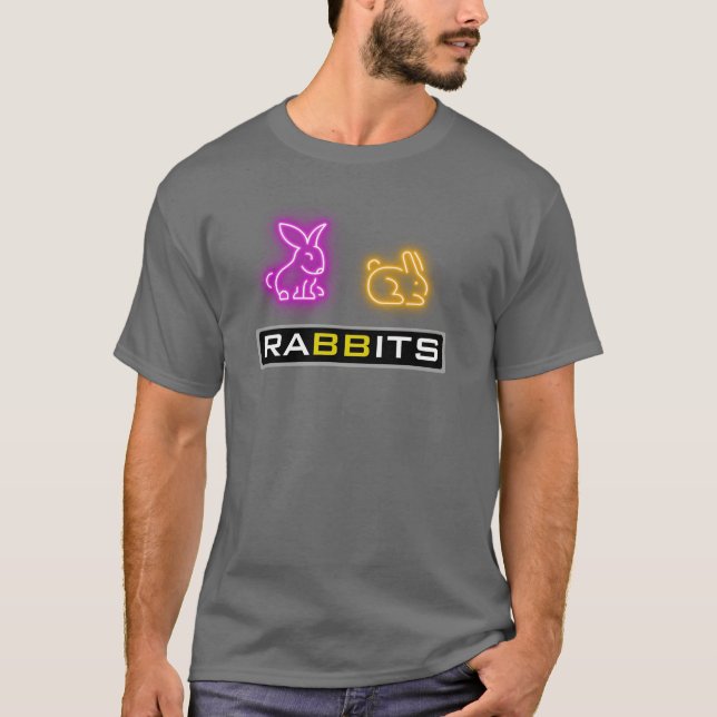 kaniner, konstig vän t shirt (Framsida)