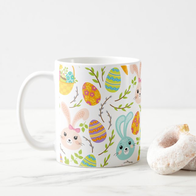Kaniner -N- korgar Kaffemugg (Med munk)