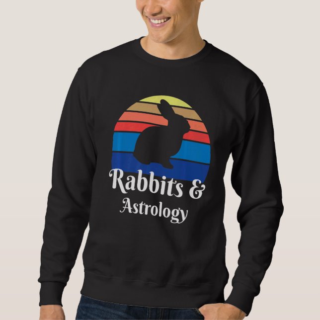 Kaniner och astrologi lång ärmad tröja (Framsida)