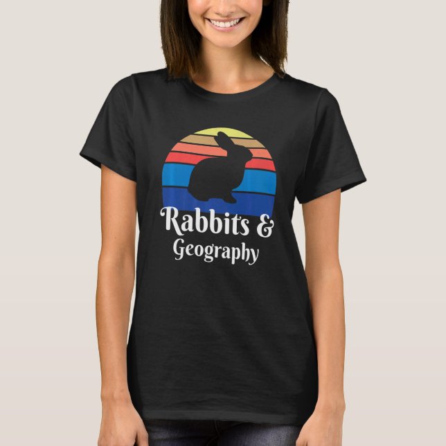Kaniner och deras geografiska läge t shirt (Framsida)