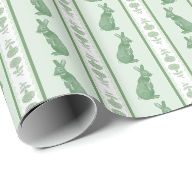 Kaniner och Hydrangeas Wrapping Papper Presentpapper (Rullad Hörn)