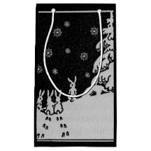 Kaniner och Julgran Winter Helgdag Art