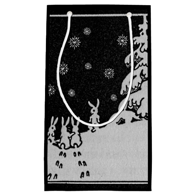 Kaniner och Julgran Winter Helgdag Art (Framsidan)