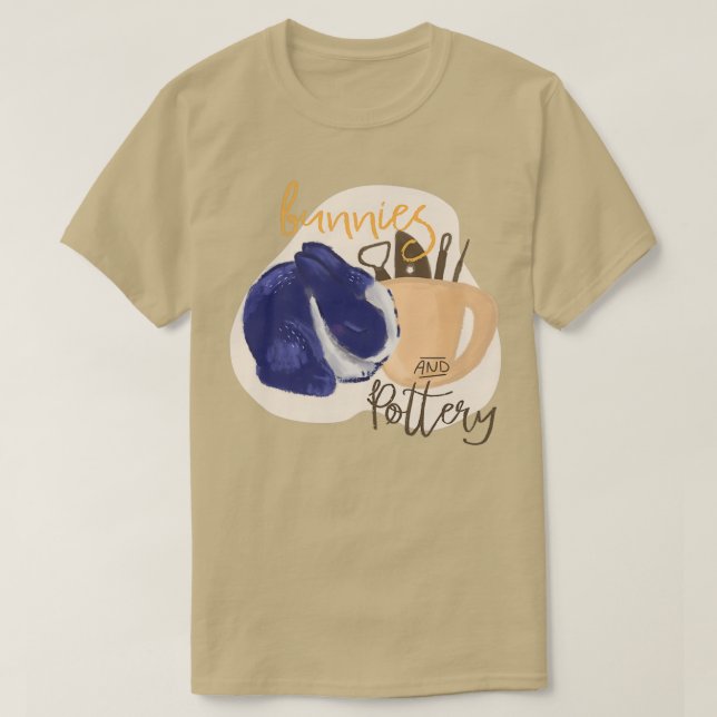 Kaniner och Pottery T Shirt (Design framsida)