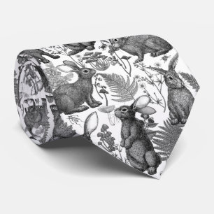 Kaniner och skogsmark flora2 Neck Tie Slips