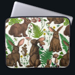 Kaniner och skogsområden flora 4 laptop fodral<br><div class="desc">Handdragna kaniner och floror av skogsområden,  vilda svampar och myggor samt kryp</div>