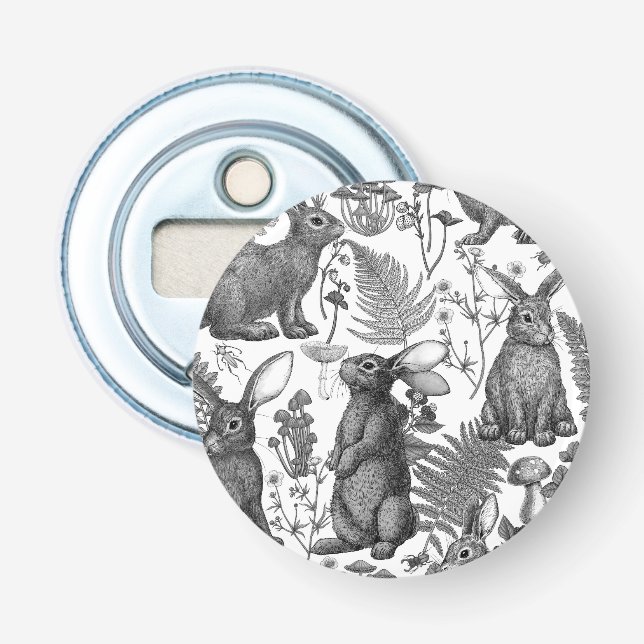 Kaniner och skogsområden flora Flaska-öppnare Flasköppnare (Framsidan)