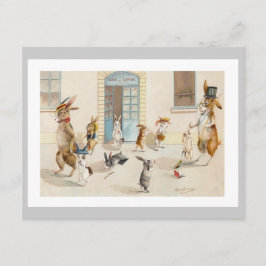 Kaniner på skolar - gullig påskpartyinbjudan inbjudningar