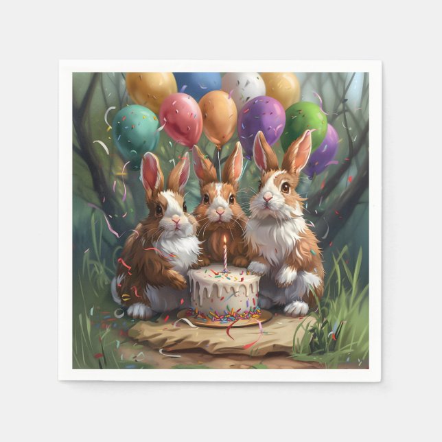 Kaniner Party Pappersservett (Framsidan)