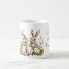 Kaniner påskägg kaffemugg