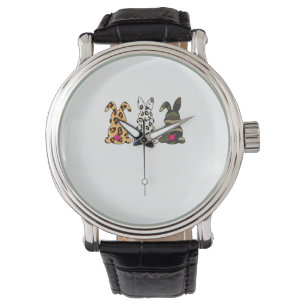 Kaninerna Bunnies Leopard Camouflage Glad påsk Da Armbandsur