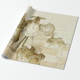 Kaninernas jul Party efter Beatrix Potter Presentpapper