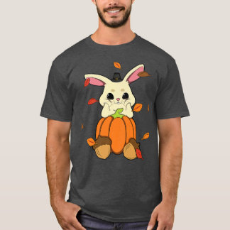 Kaninfallande Löv i hösten PumkinT-Shirt T Shirt