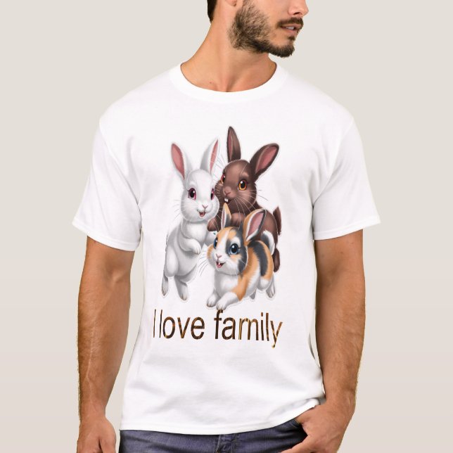 Kaninfamilj  t shirt (Framsida)