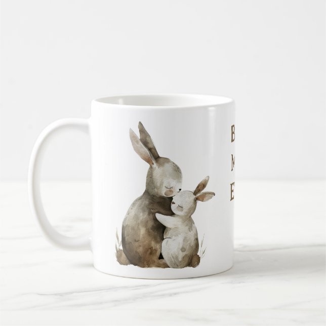 Kaninfamiljen Bästa Mamma någonsin Mors dag Namn Kaffemugg (Vänster)