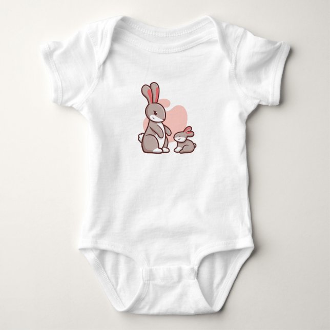Kaninfamiljen T Shirt (Framsida)