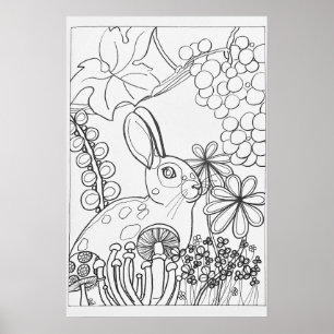 Kaninfärgning Poster 16 x 24 tum
