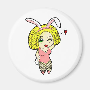 Kaninflicka Magnet