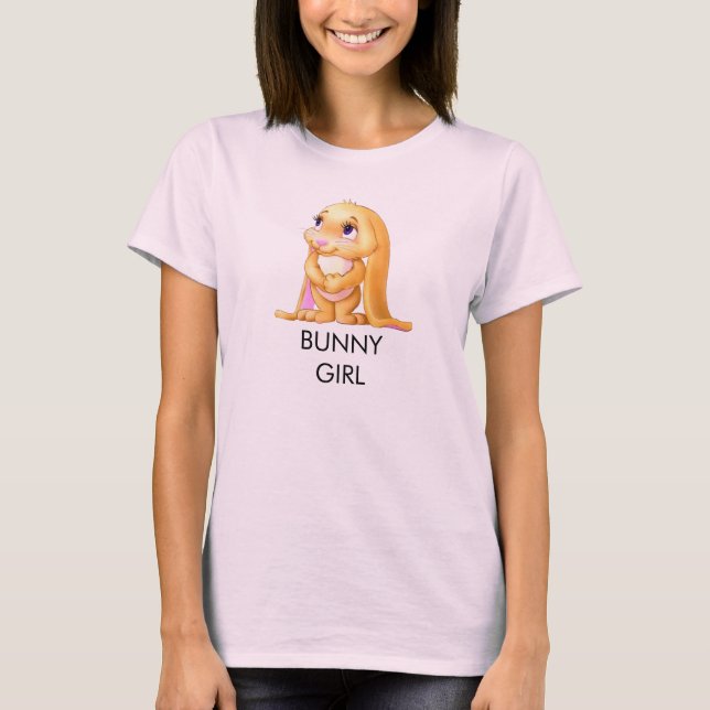 Kaninflickaskjorta T-shirt (Framsida)