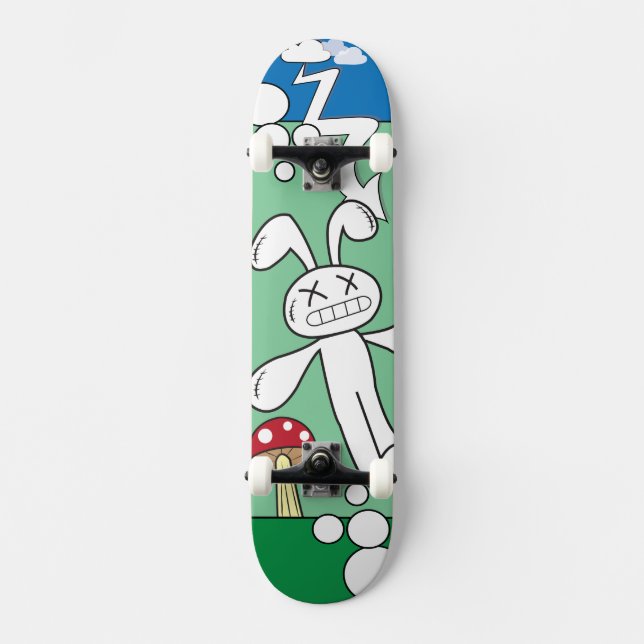Kaningrafitti Skateboard Bräda 21,5 Cm (Framsida)