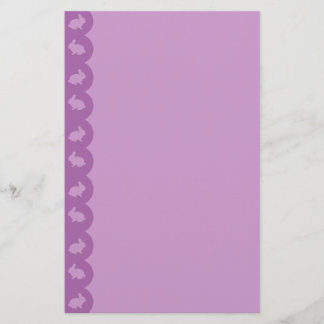 Kaningräns: Lilor på lila Brevpapper