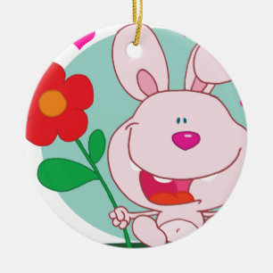 Kaninhållblomma Julgransprydnad Keramik