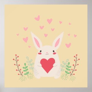 Kaninhjärtsöt valentin poster