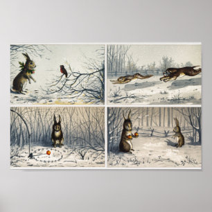 Kaninillustration Poster