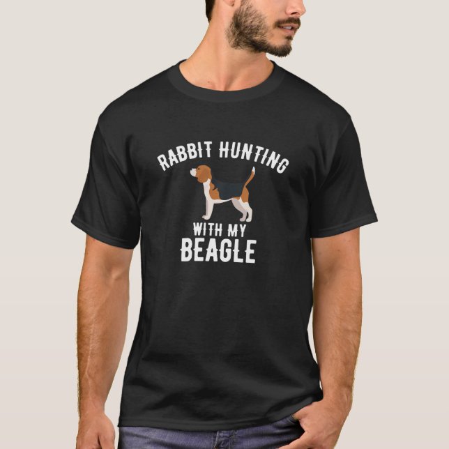 Kaninjakt med min beagle, kaninjakt t shirt (Framsida)
