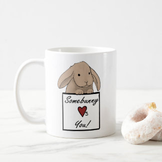 Kaninkaffe/Teamugg - Somebunny älskar dig! Kaffemugg