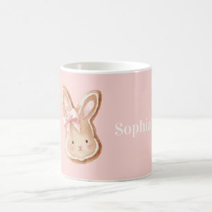Kaninkaka Ansikte Rosa Slöja Kaffemugg