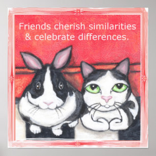 Kaninkanin- & smokingkattvänner poster