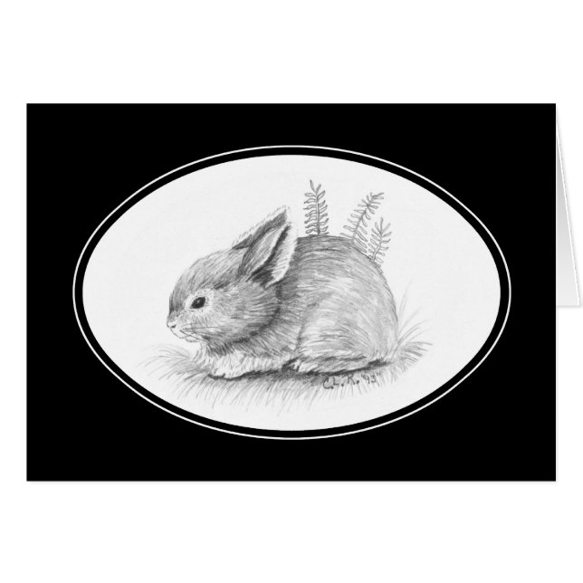 Kaninkaninkort Hälsningskort (Framsidan Horizontal)