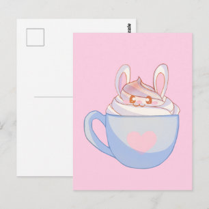 Kaninlatte med kanel vykort