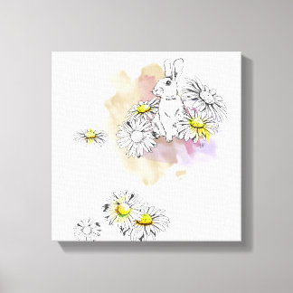 Kaninmålning Canvastryck