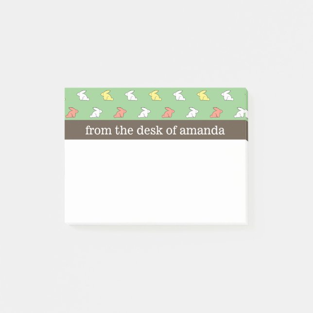 Kaninmönster Post-it Block (Framsida)