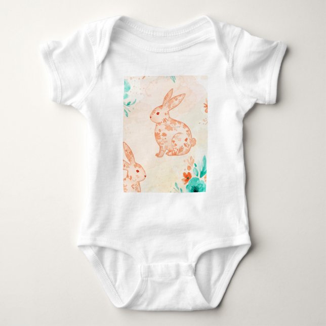 Kaninmönster T Shirt (Framsida)